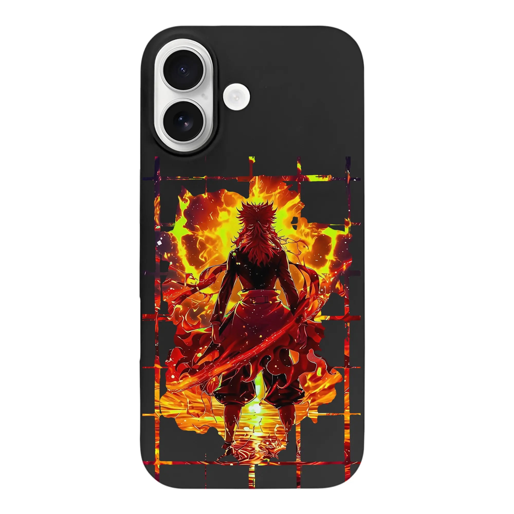 鬼滅の刃 グッズ,煉獄 杏寿郎 - iPhone 17 シリーズ シリコンケース 薄型 耐衝撃 指紋防止 ソフトタッチカバー 精密フィット 傷防止 保護ケース iPhone 17/17 Air/17 Pro/17 Pro Max 対応